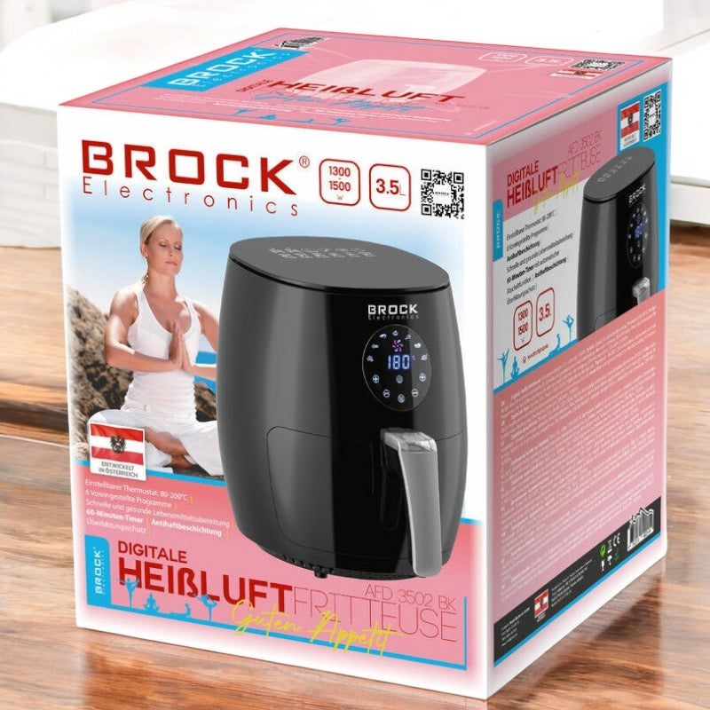 Φριτέζα Αέρα Brock AFD 3502 BK - 3,5lt Μαύρη - Υγιεινό και Γρήγορο Μαγείρεμα!