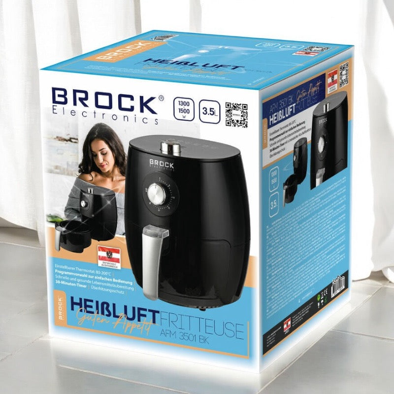 Φριτέζα Αέρα Brock AFM 3501 BK - 3,5lt Μαύρη - Υγιεινές και Γευστικές Συνταγές!