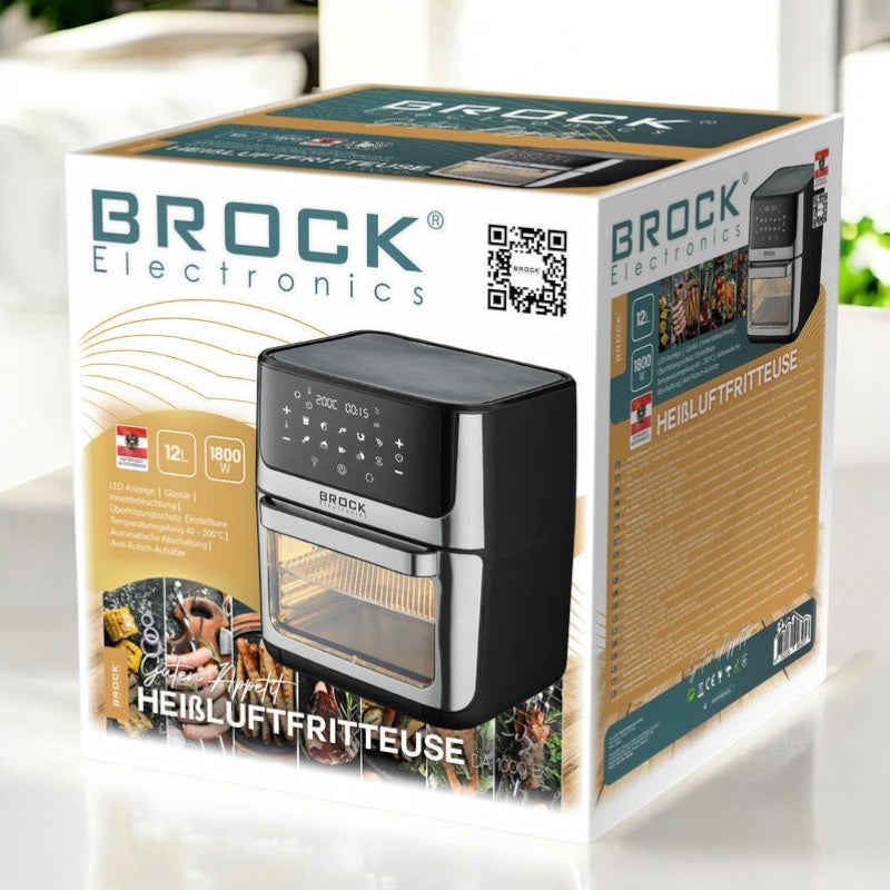 Φριτέζα Αέρα Υψηλής Απόδοσης, 1800W, 12L - Τεχνολογία Υγιεινού Μαγειρέματος, 220-240V, 50-60Hz