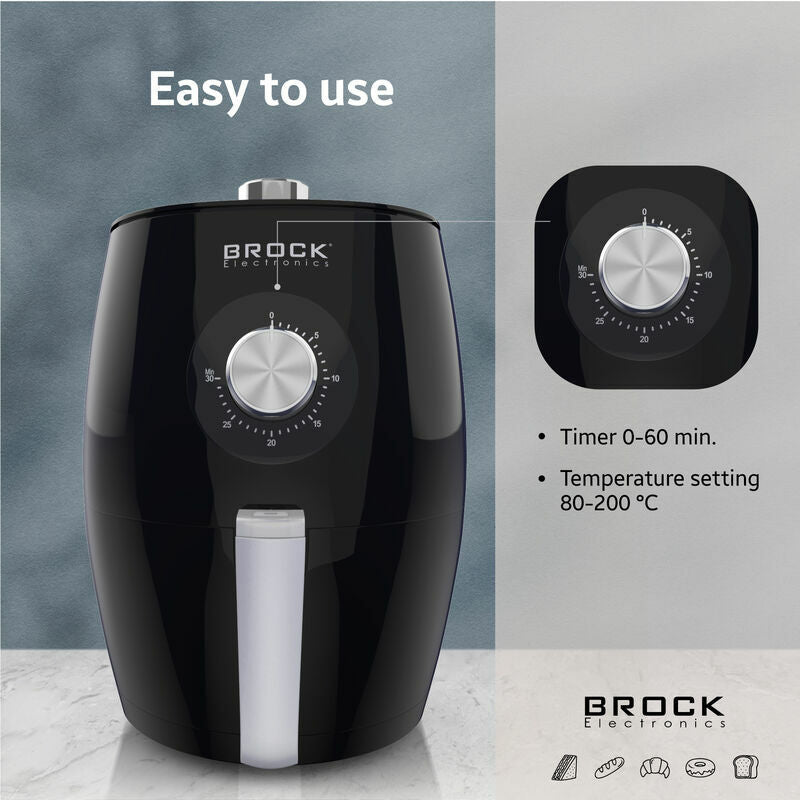Φριτέζα Αέρα Brock AFM 3501 BK - 3,5lt Μαύρη - Υγιεινές και Γευστικές Συνταγές!