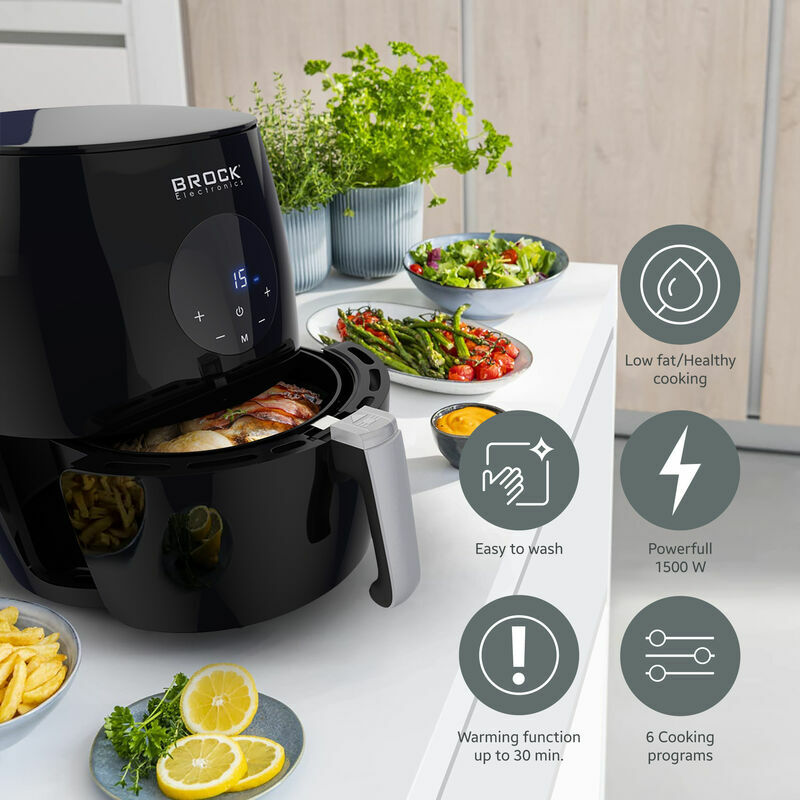 Φριτέζα Αέρα Brock AFD 3502 BK - 3,5lt Μαύρη - Υγιεινό και Γρήγορο Μαγείρεμα!