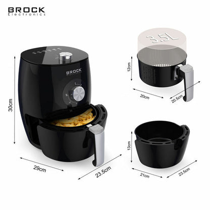 Φριτέζα Αέρα Brock AFM 3501 BK - 3,5lt Μαύρη - Υγιεινές και Γευστικές Συνταγές!