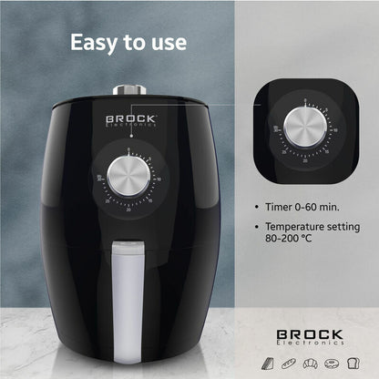 Φριτέζα Αέρα Brock AFM 3501 BK - 3,5lt Μαύρη - Υγιεινές και Γευστικές Συνταγές!