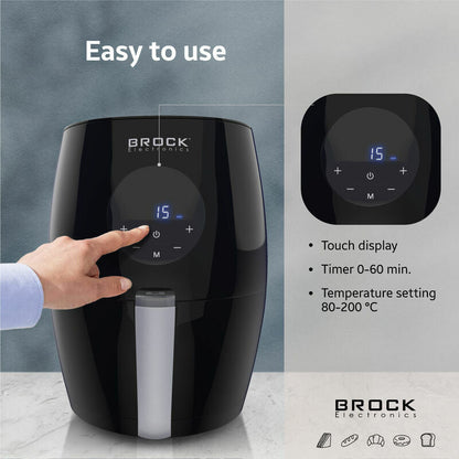 Φριτέζα Αέρα Brock AFD 3502 BK - 3,5lt Μαύρη - Υγιεινό και Γρήγορο Μαγείρεμα!